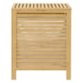 Miniatyrbild 5 av 7: Tvättkorg Skövde med tvättsäck 50,5x35,5x60cm bambu [en.casa]