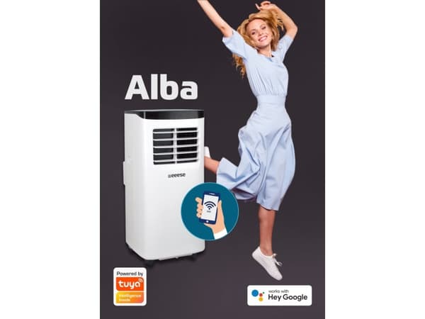 eeese Alba 2-i-1- klimaanlegg og avfukter – 20 m2 - Wifi, Google Assiant