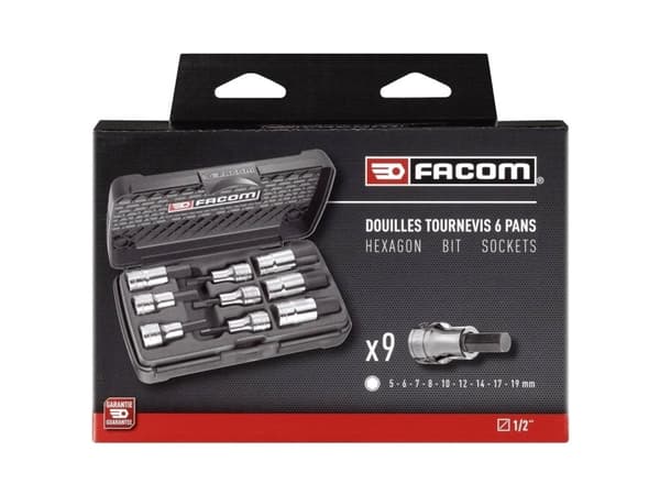 Facom STM.J9APB STM.J9APB Unbrako Top skiftnyckel bitsats 9 stycken 1/2 (12,5 mm)