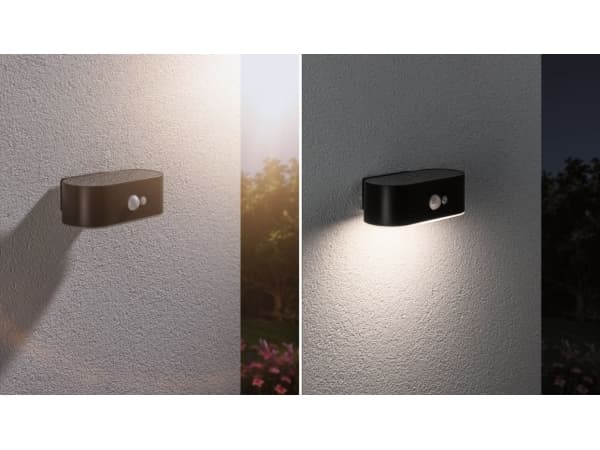 Paulmann 94571, Vegglys, Sort, Plast, Rustfritt stål, IP44, Inngang, Garage, Terrasse, III