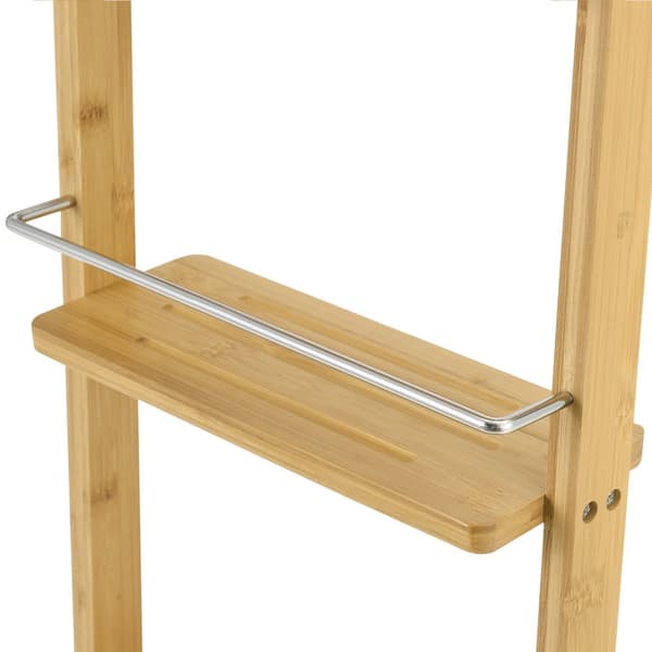 Badrumshylla Lidingö 28,5x10x70cm bambu [en.casa]®