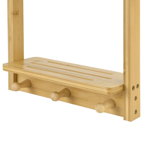 Badrumshylla Lidingö 28,5x10x70cm bambu [en.casa]®