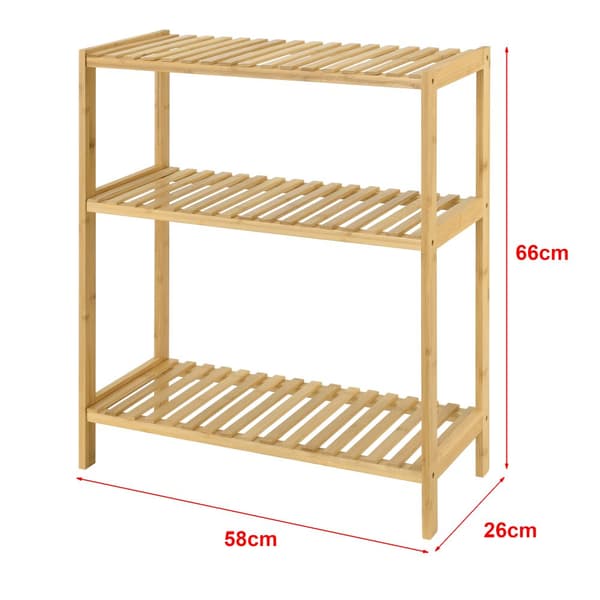 Hylla Nyköping 58x26x66cm bambu [en.casa]®