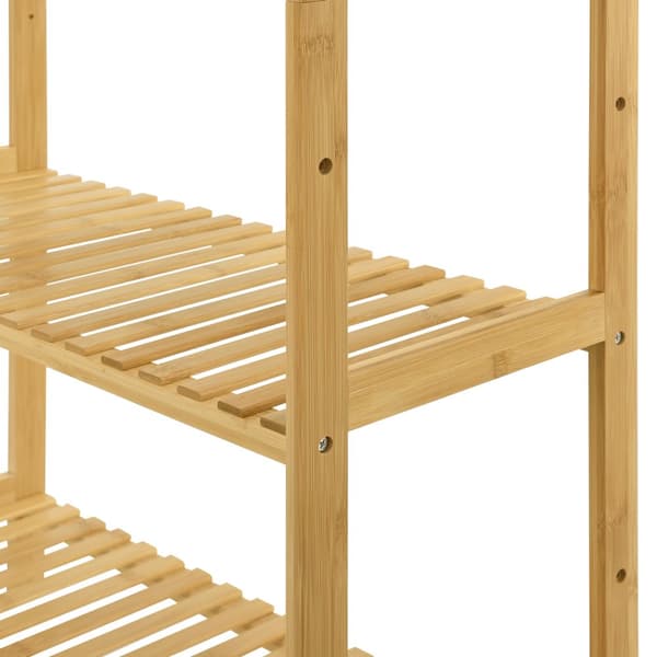 Hylla Karlskoga 60x26x130cm bambu [en.casa]®