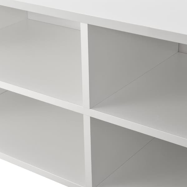 Skåp Barkarö på hjul 90x35x41cm vit [en.casa]®