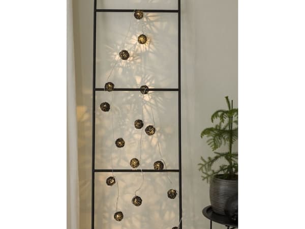 Konstsmide Light set braided balls, Ljusdekoration, slinga, Vit, Plast, Polyvinylklorid (PVC), IP20, 16 lampor, LED