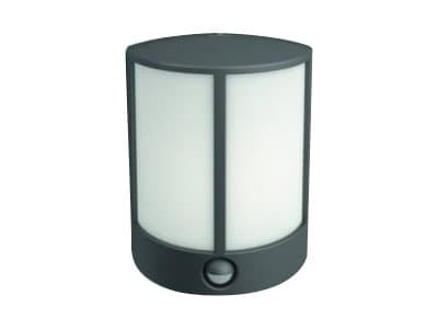Philips myGarden Stock IR - Vägglampa - LED - 6 W (motsvarande 47 W) - varmt vitt ljus - halv lykta - antracitgrå Antracit, Vit