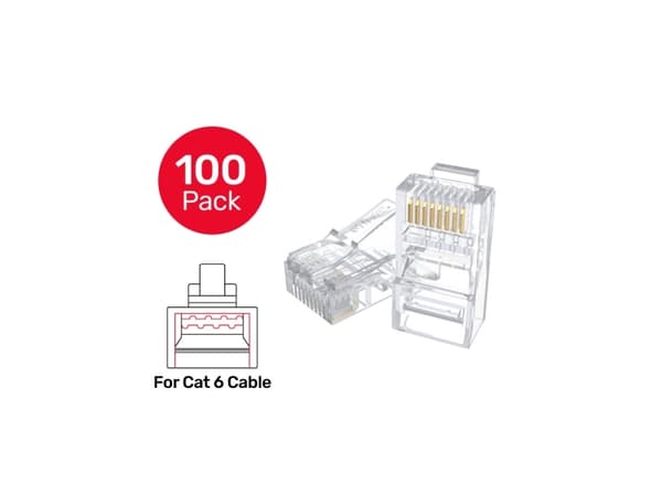 Unitek Unitek Modulaarinen pistoke RJ45 (8P8C) Cat. 6 100 kpl.