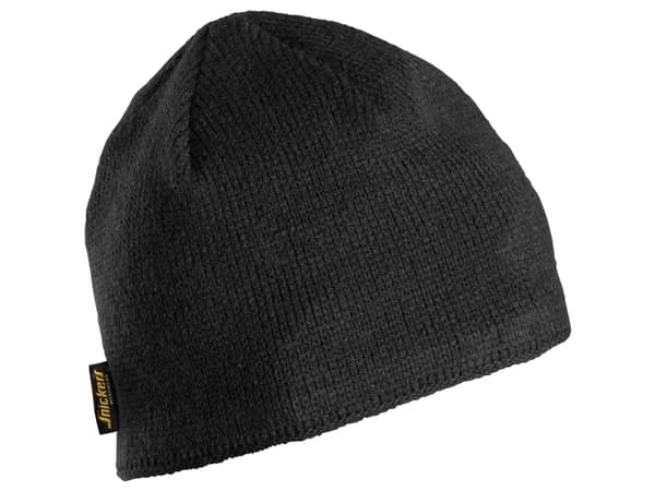 Snickers hue/beanie One Size - sort strik m/logo - 9084