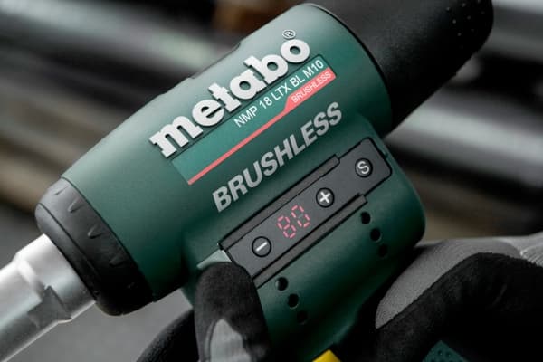 Metabo NMP 18 LTX BL M10, Svart, Grön, Gjuten aluminium, Rostfritt stål, Stål, 15 kN, 1 cm, Batteri, 18 V