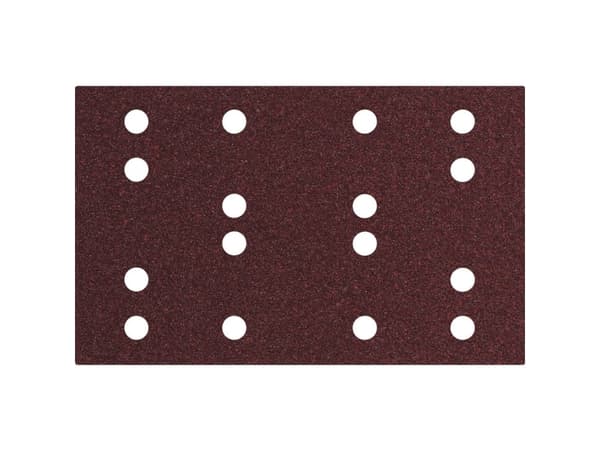 Metabo 635191000, Sand-papir, Metall, Polyester, Rustfritt stål, Stål, Tre, Rød, Rektangulær, 13,3 cm, 80 mm