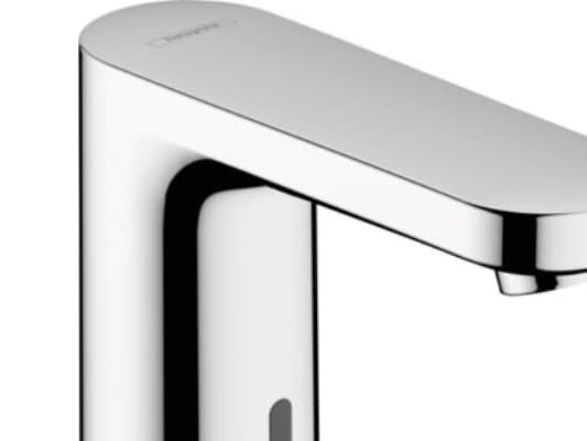 Hansgrohe Vernis Blend 6V elektronisk håndvaskarmatur uden bundventil - forhåndsjusterbar temperatur