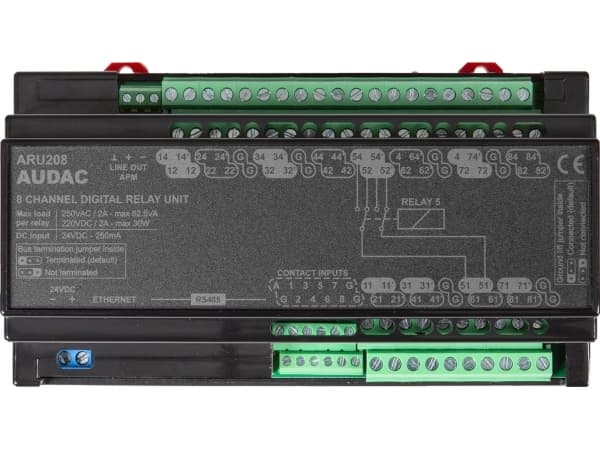 Audac AUDAC ARU208 Multi-channel digital relay unit - 8 relays