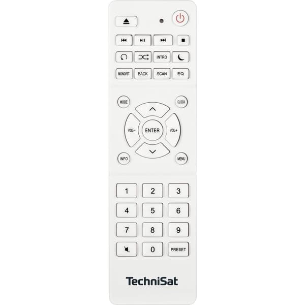 Bordsradio TechniSat DIGITRADIO 370 CD IR DAB+, DAB, FM, Internet inkl. fjärrkontroll Vit