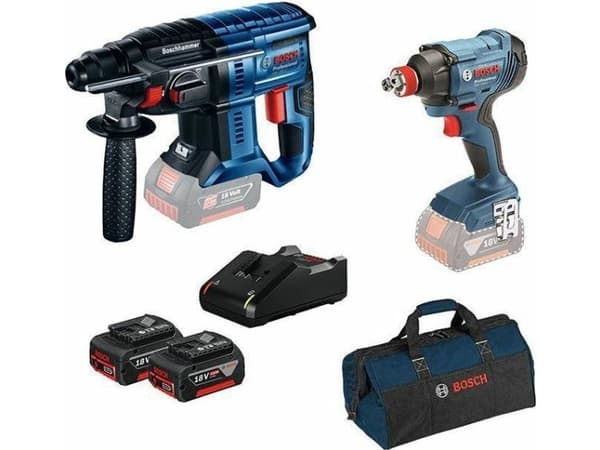 Bosch Verktøysett BOSCH SET 18V GBH180LI + GDX180LI + 2xGBA18V + GAL18V-40 + BAG