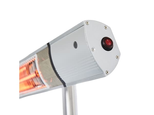 HORTUS Terrassevarmer gulvmodel GT 500/1000/1500W sølv inkl. fjernbetjening (211-411)