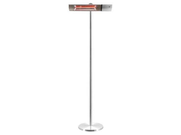 HORTUS Terrassevarmer gulvmodel GT 500/1000/1500W sølv inkl. fjernbetjening (211-411)