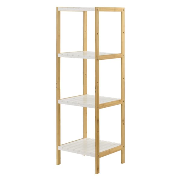 Badrumshylla Balsfjord 33x34x110cm bambu [en.casa]