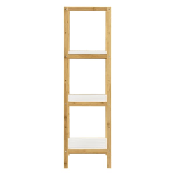 Badrumshylla Balsfjord 33x34x110cm bambu [en.casa]
