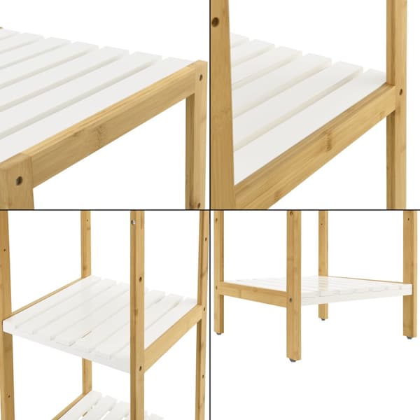 Badrumshylla Balsfjord 33x34x110cm bambu [en.casa]