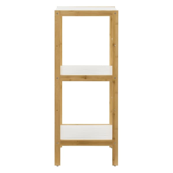 Badrumshylla Balsfjord 33x34x80cm bambu [en.casa]