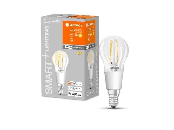 LEDVANCE SMART+ Mini - LED-glödlampa med filament - form: P40 - E14 - 4 W (motsvarande 40 W) - klass E - varmt vitt ljus - 2700 K - transparent