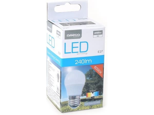 Omega LED Pære KOMFORT 6000K E27 240 3W (42952)