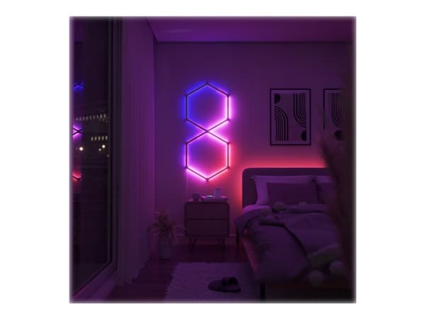 Nanoleaf Lines Expansion Pack - Trådløst lyssett - LED x 3 - 2 W - klasse G - 16 millioner farger - 1200-6500 K - lineær
