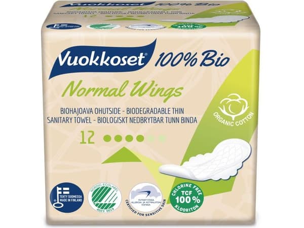 Vuokkoset Normale vingeputer 100% Bio, 12stk.
