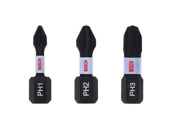 Bosch BITSET PH1-PH2-PH3 IMPACT 25MM 3 DELAR