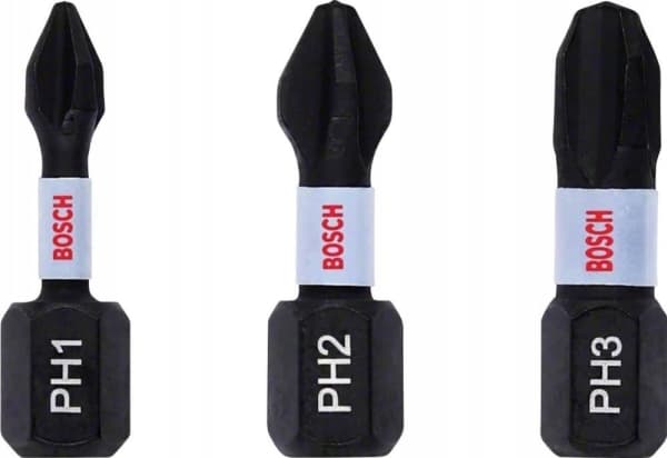 Bosch BITSET PH1-PH2-PH3 IMPACT 25MM 3 DELAR