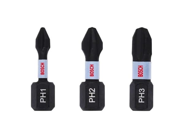 Bosch BITSET PH1-PH2-PH3 IMPACT 25MM 3 DELAR