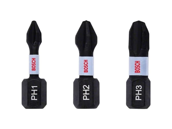 Bosch BITSET PH1-PH2-PH3 IMPACT 25MM 3 DELAR