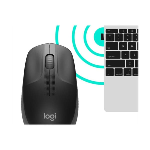 Logitech M190 WiFi mus Trådlös Optisk Antracit 3 Knappar 1000 dpi