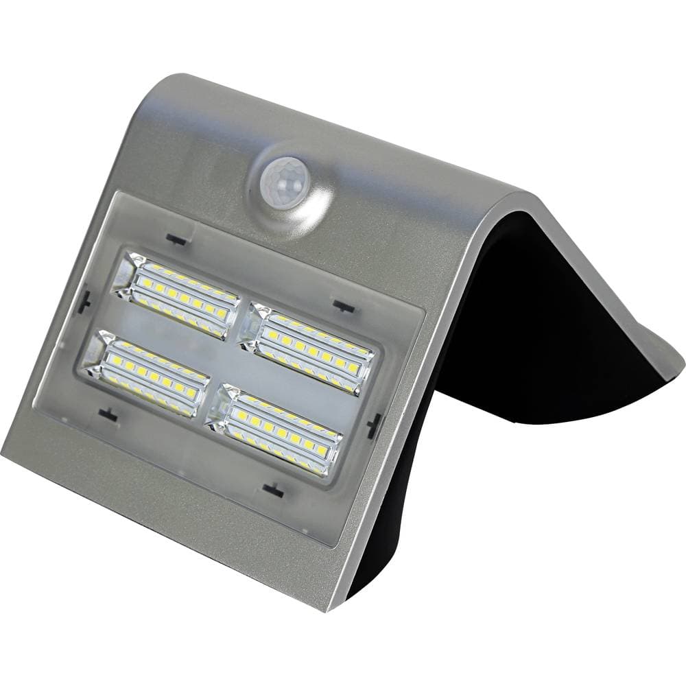 Megatron SOLAR WAVE M MT70006 LED-vägglampa med rörelsedetektor 3.2 W N/A Silver