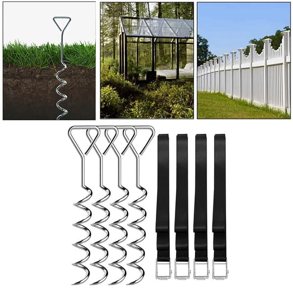 Markankare med spiraldesign och spännband - 4-pack