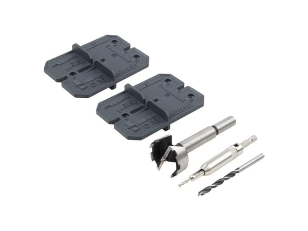 wolfcraft GmbH 4656000, Bor, Hengselbor, Tre, 3 stk, Sentreringsbor, Spiralbor, Ø 35 x 90 mm Forstner bor, Ø 2,5 mm sentreringsbor, og Ø 5 x 86 mm sp