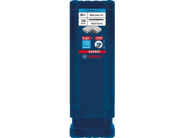 Bosch Expert 7x - Bor - for betong, forsterket betong, granitt, herdet betong, gneiss - 30 deler - 10 mm - SDS-plus - lengde: 215 mm
