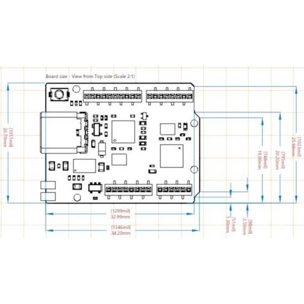 Arduino ABX00062 Kort UNO Mini Limited Edition Core ATMega328