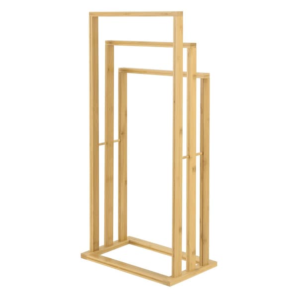 Handdukshållare Rana 40x24x82cm bambu [en.casa]