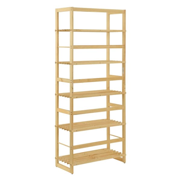 Hylla Luster 58x27x135,5 cm bambu [en.casa]