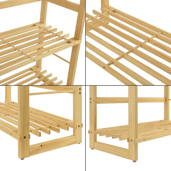 Hylla Luster 58x27x135,5 cm bambu [en.casa]