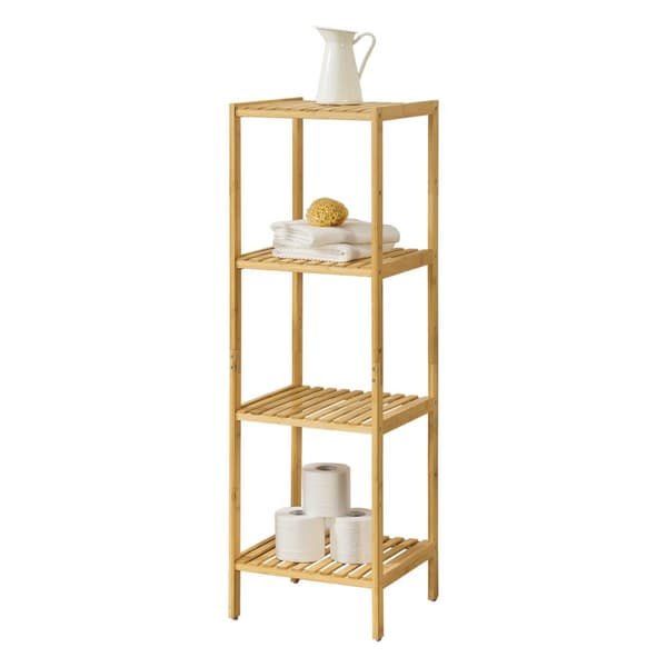 Hylla Lierne 33x33x110 cm bambu [en.casa]