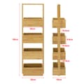Miniatyrbild 3 av 7: Badrumshylla Bardu 28x16x88 cm bambu [en.casa]