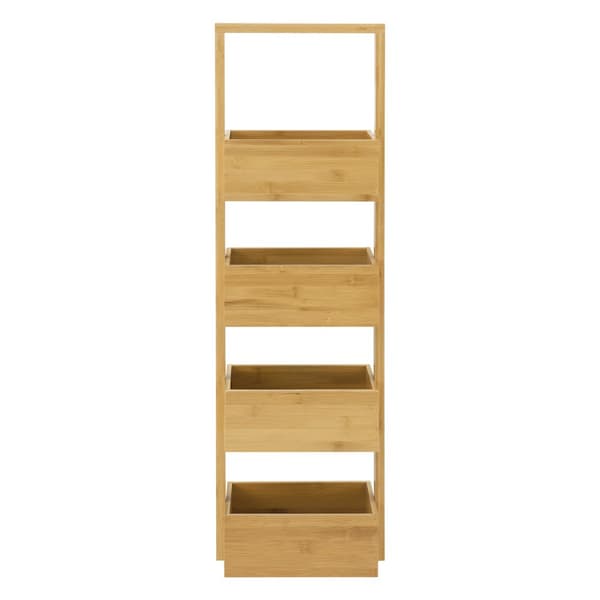 Badrumshylla Bardu 28x16x88 cm bambu [en.casa]