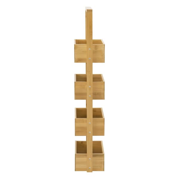 Badrumshylla Bardu 28x16x88 cm bambu [en.casa]