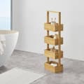 Miniatyrbild 2 av 7: Badrumshylla Bardu 28x16x88 cm bambu [en.casa]