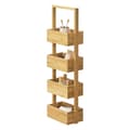 Miniatyrbild 1 av 7: Badrumshylla Bardu 28x16x88 cm bambu [en.casa]