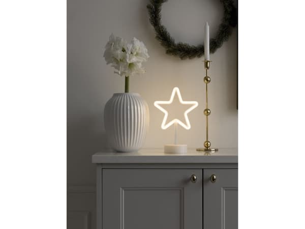 Konstsmide Star LED Ropelight, Dekorativ lysfigur, Hvit, Plast, Universal, IP20, 6 timer
