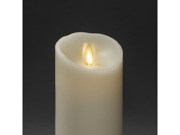 Konstsmide 1611-115 LED-Echtwachskerze Cremehvid Warmhvid (Ø x H) 76 mm x 165 mm